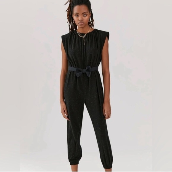 Something Navy Bow Nikki Jumpsuit - Picture 1 of 6
